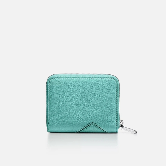 Tiffany & Co. Turquoise Leather Card Holder - Picture 4 of 6